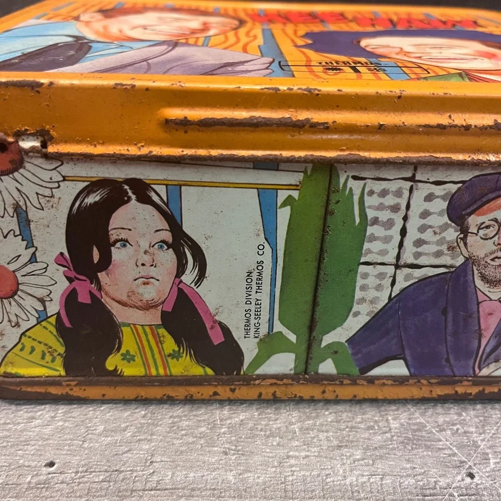 Vintage 1970 Hee Haw Metal Lunch Box Thermos Buck Owens Roy Clark CBS TV Show